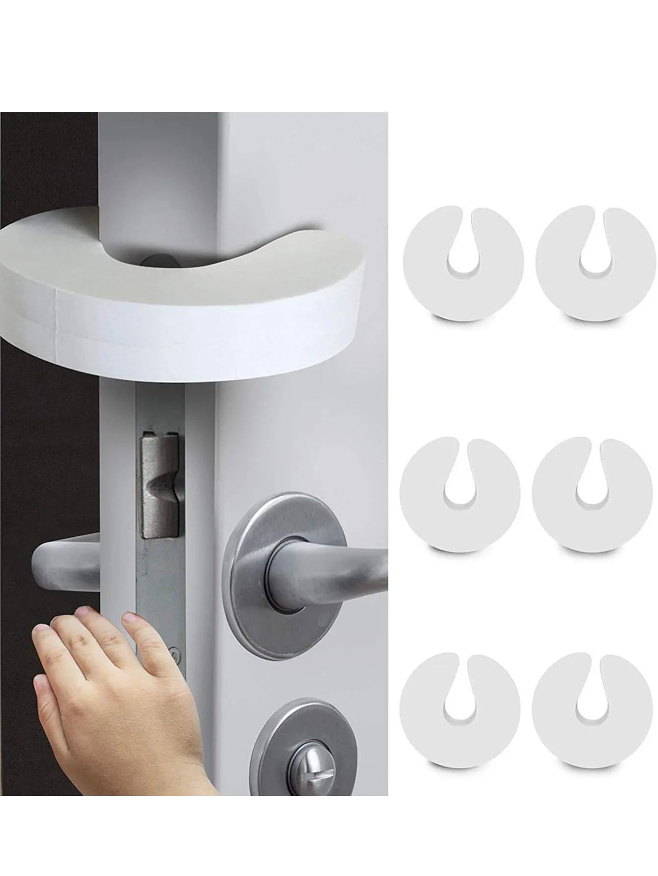 6 Piece Set of Soft Foam Door Stopper Anti-pinch Door Stopper Anti-pinch Guard Protector Child Safety Door Stopper Soft Foam Pad - Daisan Mart