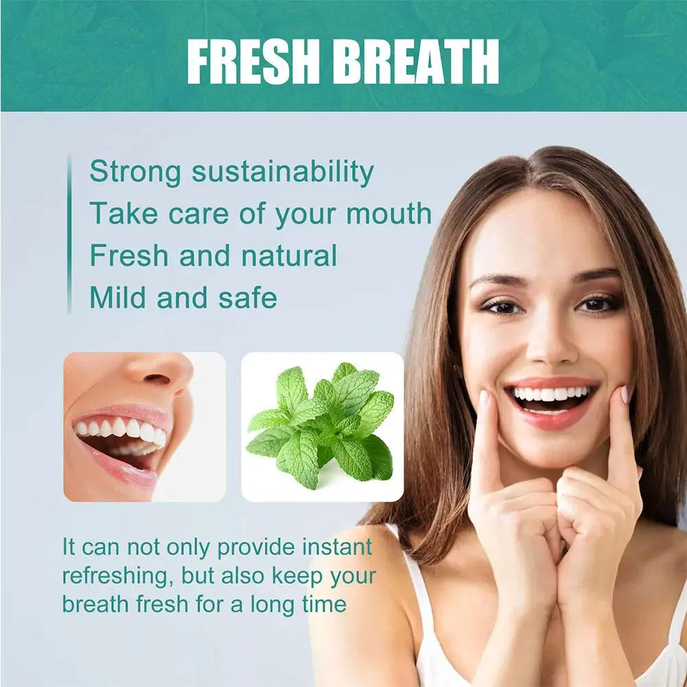 New Refreshing Mouthwash Gentle Cleansing Mint Portable Removel Mouthwash Breath Mouthwash Fresh Teeth Oral Care Stain R5A8 - Daisan Mart