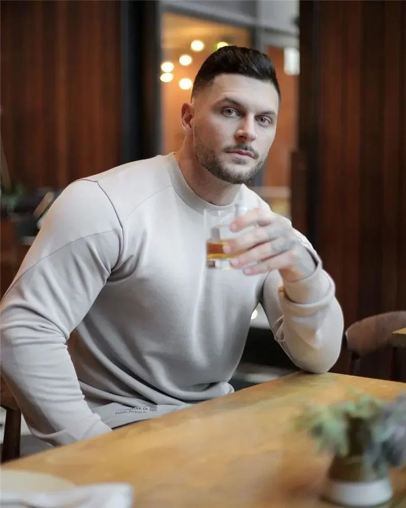 Men's Slim Fit Long Sleeve Gym T-Shirt Fashion 2025