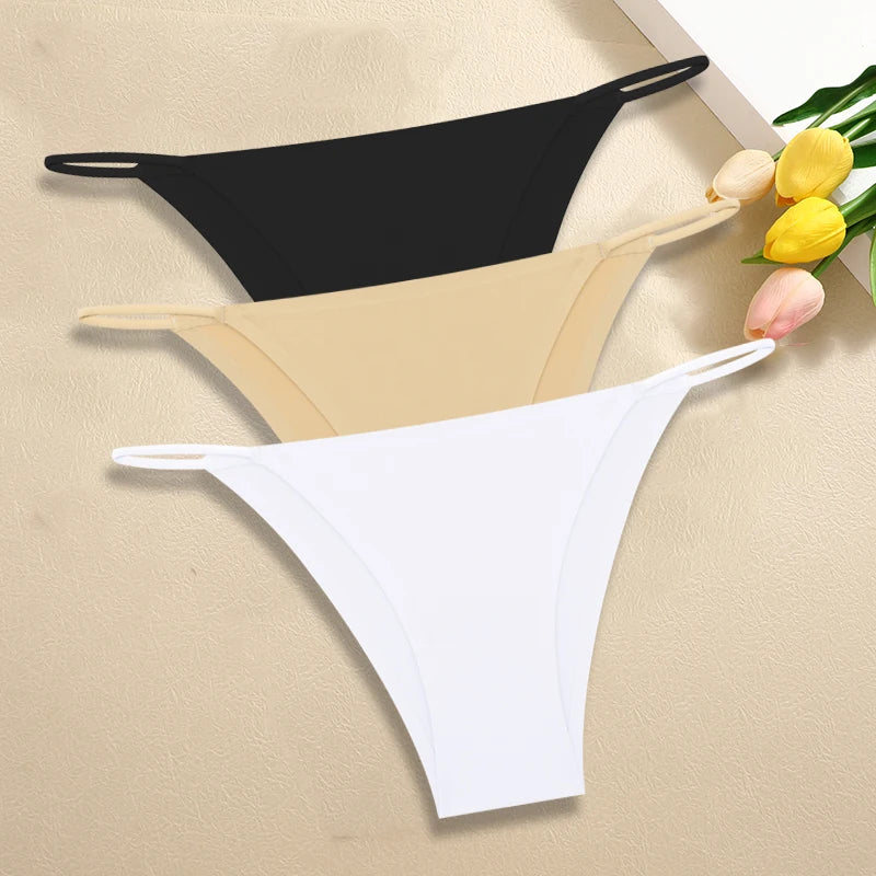 Set of 3 Ice Silk Ultra-Thin Seamless Women's Panties