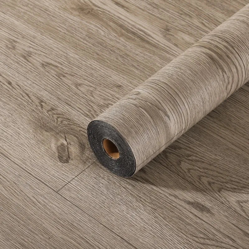 Thickened Wood Grain PVC Self-Adhesive Stickers Waterproof Floor Wall Decals for Indoor Home Decor Easy Peel  Stick