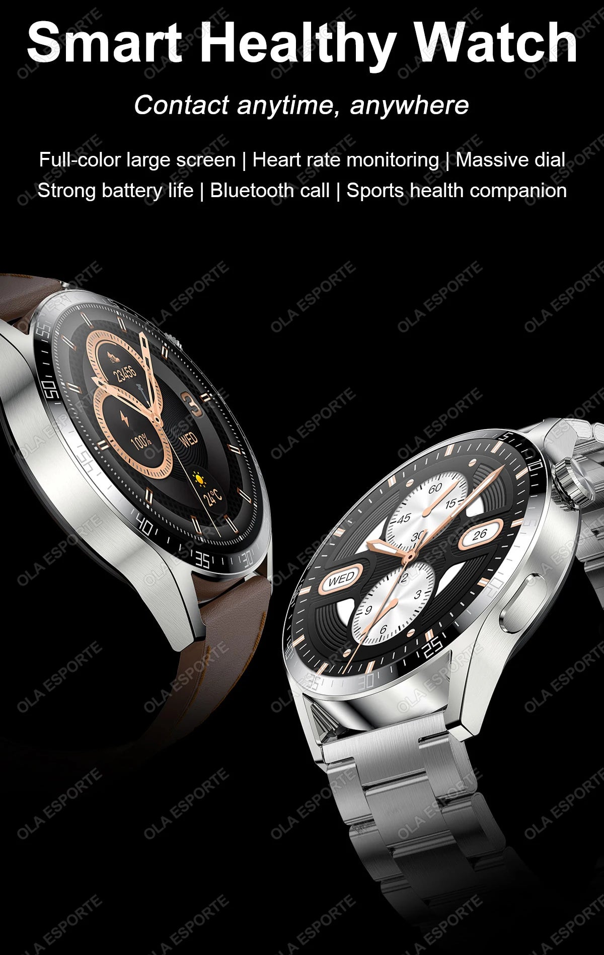 Đồng hồ thông minh 5 Pro 2025, màn HD, GPS, NFC, IP68