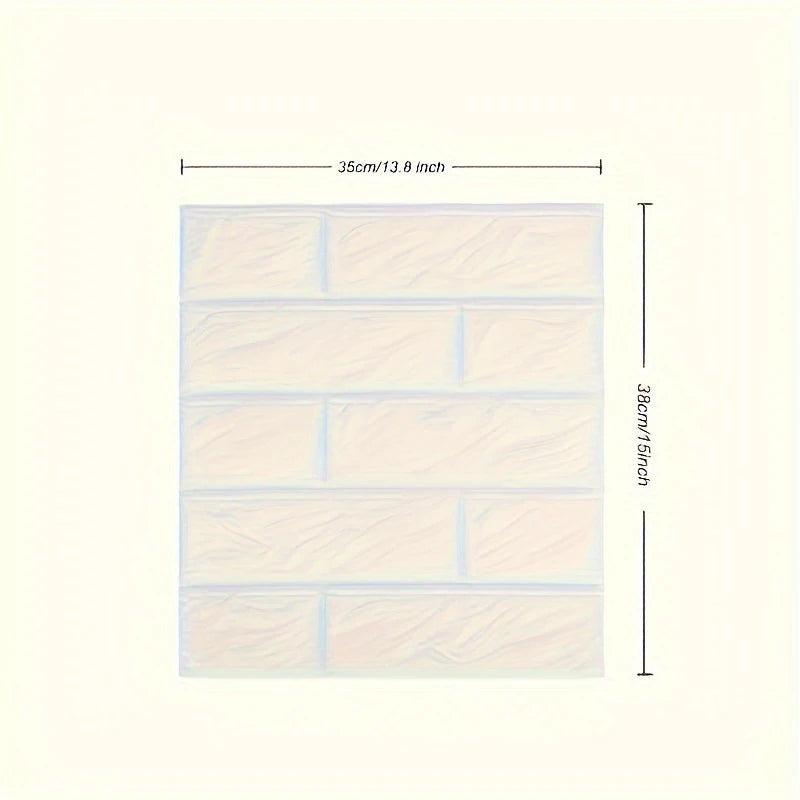 100pcs/200Pcs 3D Wall Tile Sticker, Brick Pattern Foam Self-Adhesive Waterproof Moisture-Proof Ceiling Sticker, Easy To Stick An