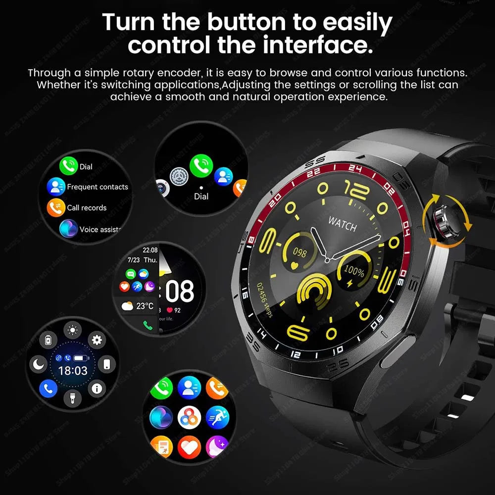 Đồng Hồ Thông Minh 2025 AMOLED GPS Chống Nước Nam