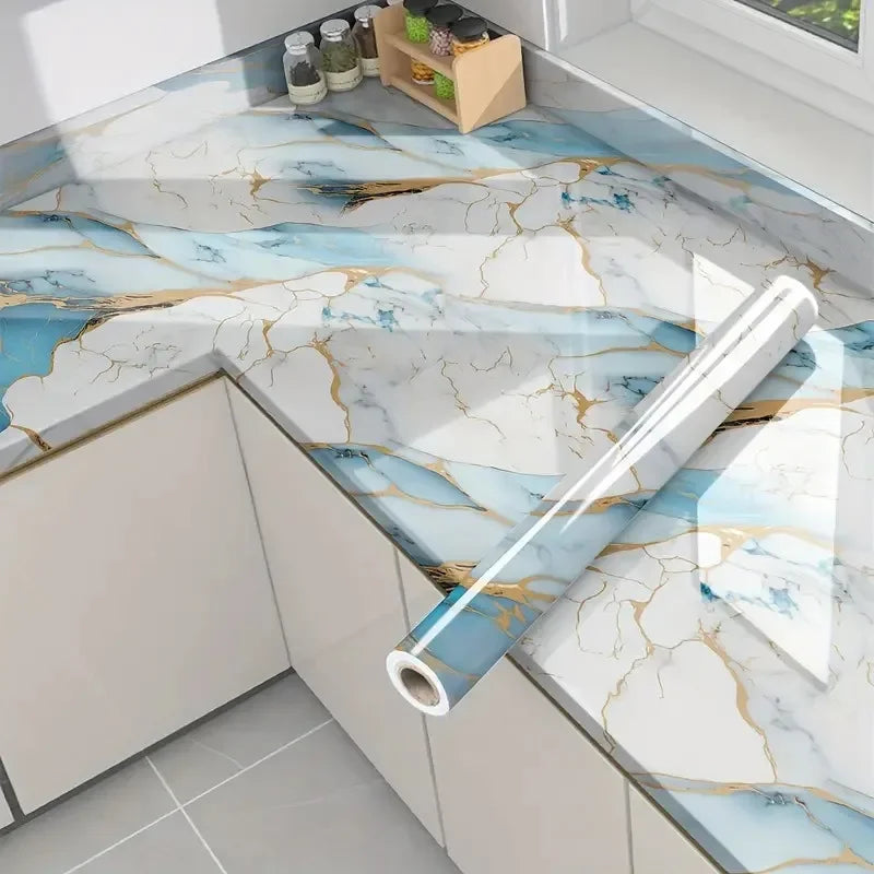 PVC Self-Adhesive Stone Pattern Wallpaper for Kitchen Decoration