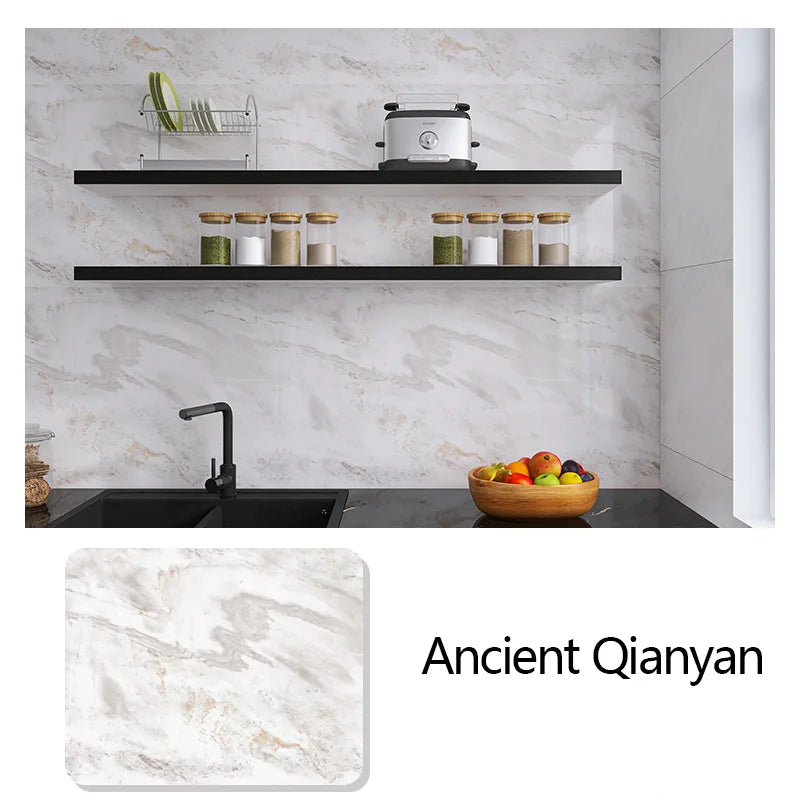Miếng Dán Bếp Chống Dầu Đá Marble 60CM Tự Dính