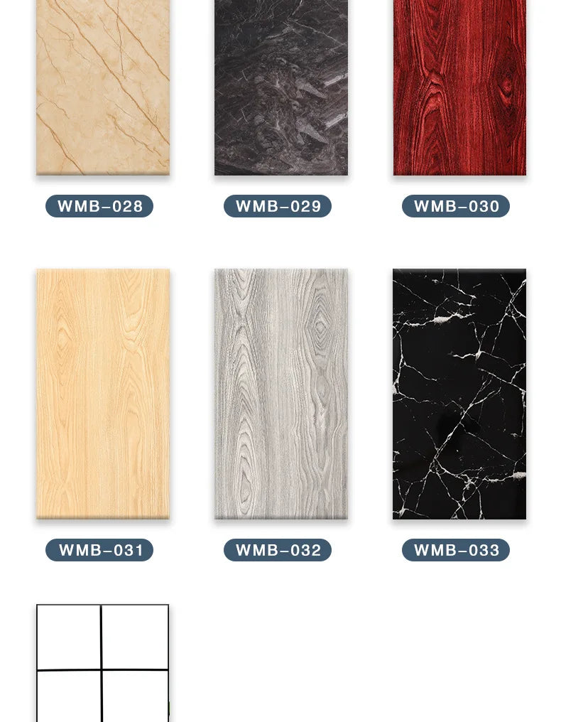 bathroom living room bedroom waterproof marbre self adhesive Imitation tegel wall stickers kitchen cabinets oil proof sticker