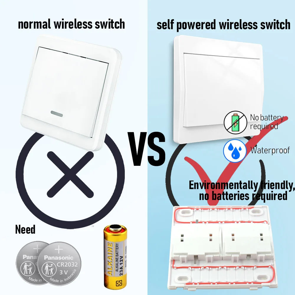 Battery Free Kinetic Wireless Switch For LED Lights