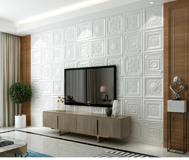 Nordic wallpaper self-adhesive 3D wall sticker bedroom living room wallpaper background wall decoration sticker