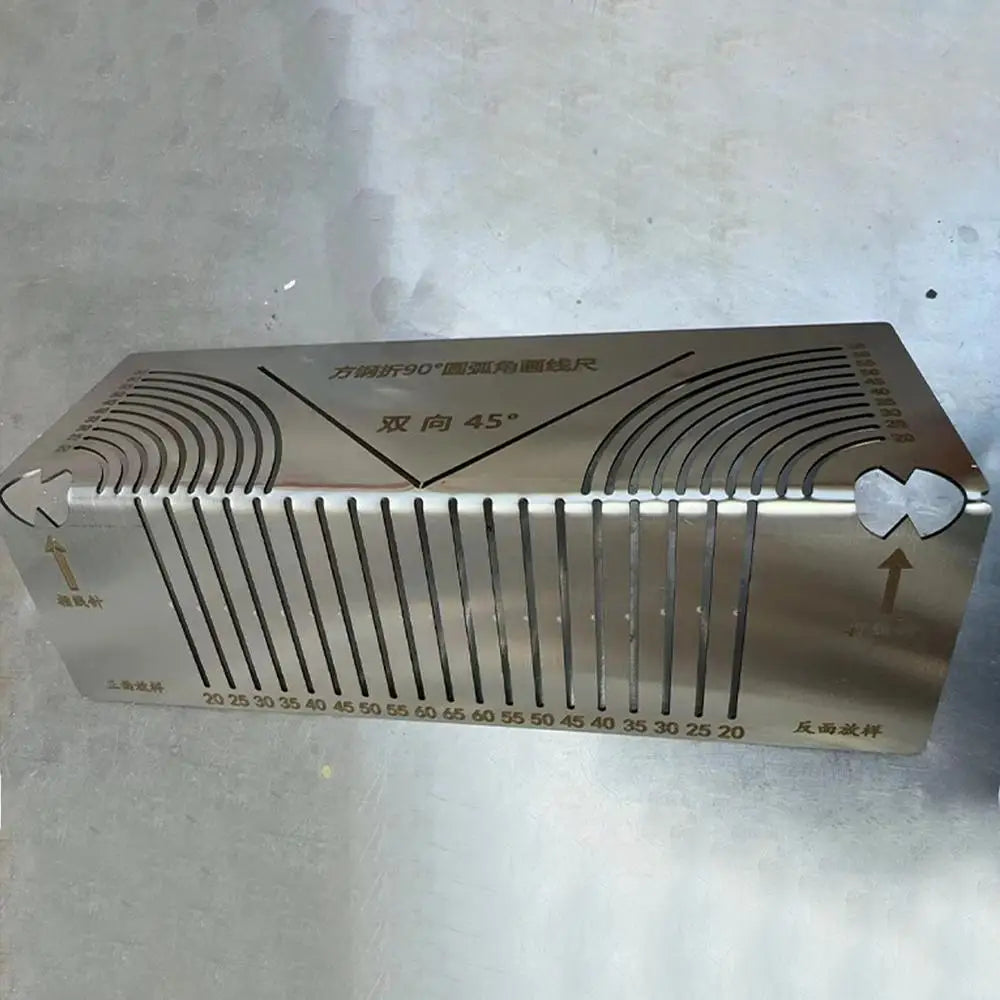 Arc Marking Ruler Right Angle Construction Arc Marking Tool Ergonomic Parallel Drawing Tool 90 Degree Folding Ruler