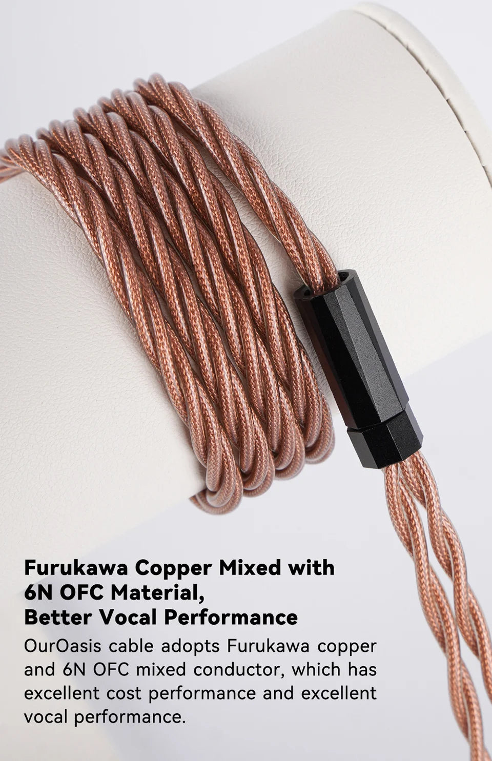NICEHCK OurOasis Audio Replace Cable Furukawa Copper Mixed with 6N OFC HiFi Wire MMCX 0.78 2Pin for S12 Pro MagicOne Himalaya - Daisan Mart