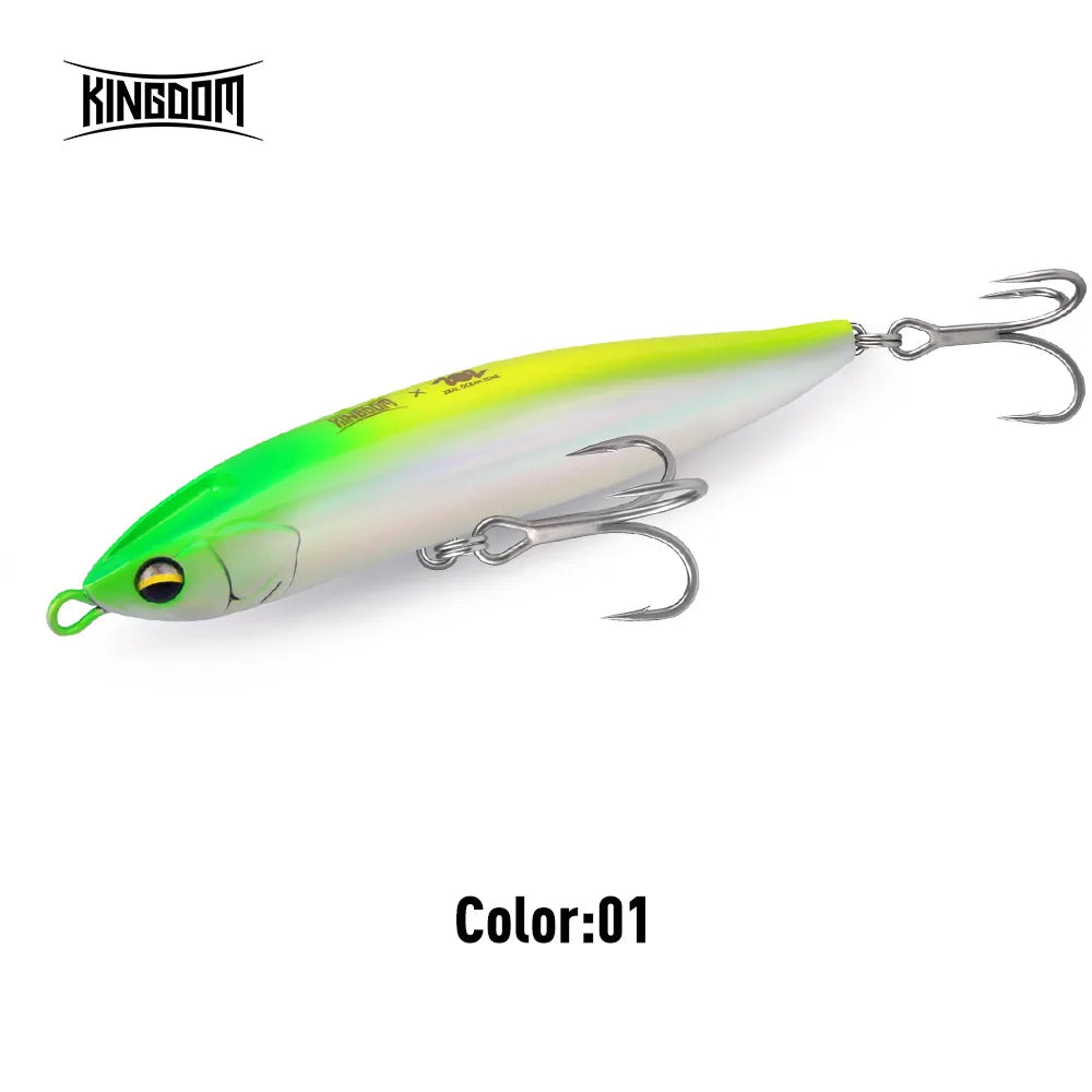 Kingdom Sinking Pencil Lure 140mm 54g Long Casting Saltwater Artificial Stickbait Hard Wobblers Seabass Trolling Jerkbait