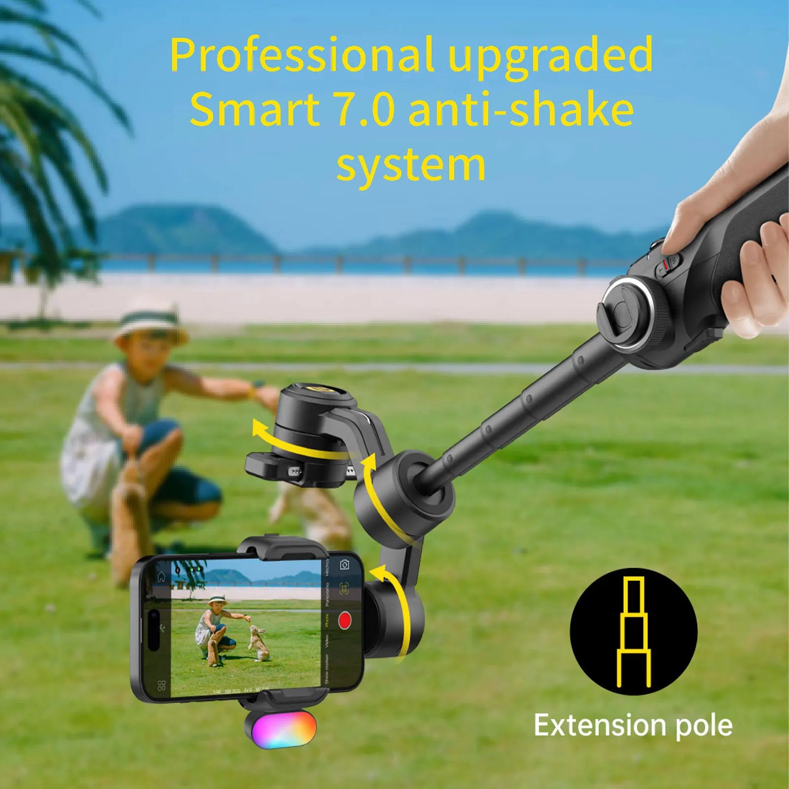 AOCHUAN Smart S2 Kit Professional 3-Axis Handheld Gimbal Stabilizer For IPhone And Android Smartphone Gimbal  Stabilizer shoot - Daisan Mart