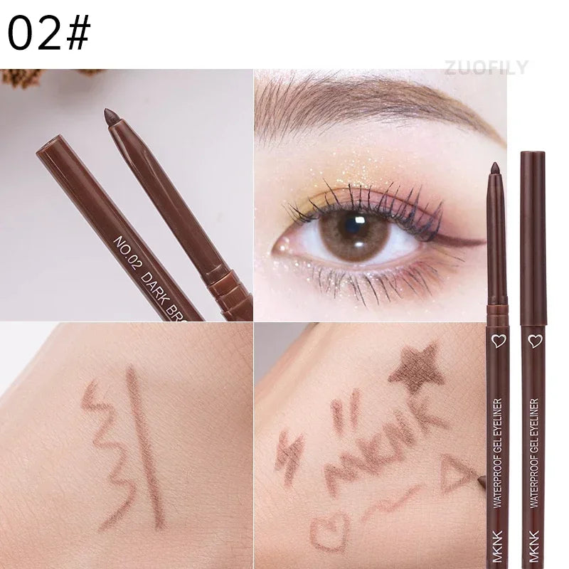 Black Brown Matte Gel Eyeliner Smudge-proof, Quick-drying, Long-lasting