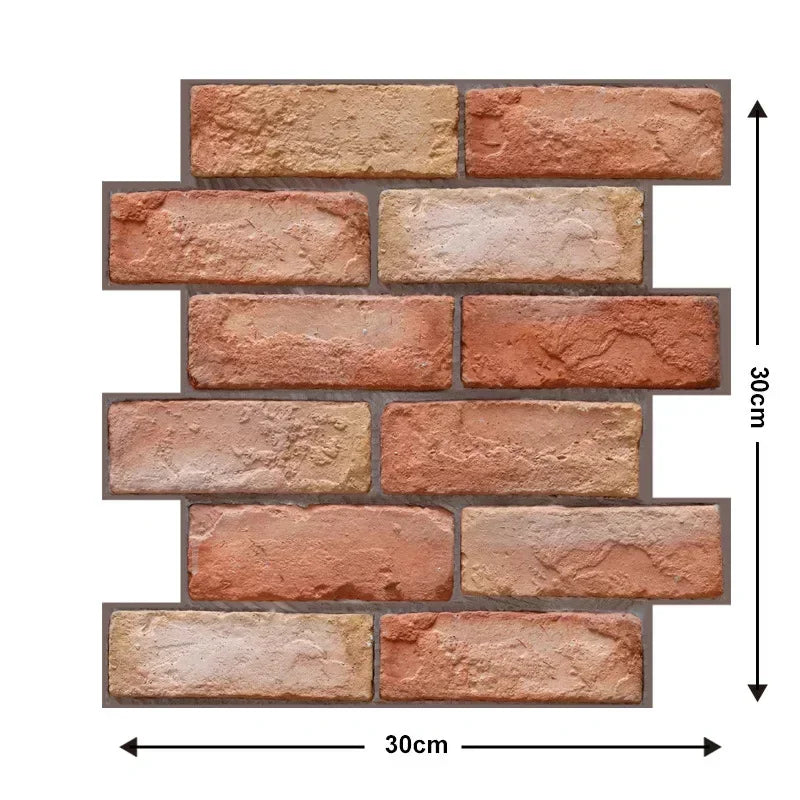 5/10PCS Stereo Wall Stickers Self-adhesive Wallpaper Brick Pattern Creative Stick Heatproof Vinyl Waterproof Kitchen Home Decor