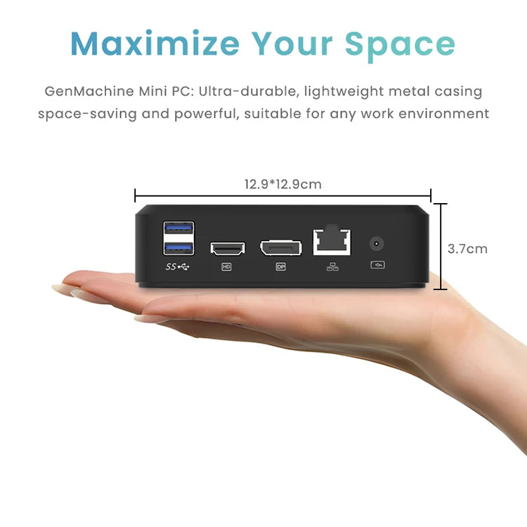 GenMachine New Mini PC AMD 3750H CPU Windows 11 Ryzen DDR4 USB WIFI 5 1000M AMD NUC Gaming Diy Gaming Computer Ordenador