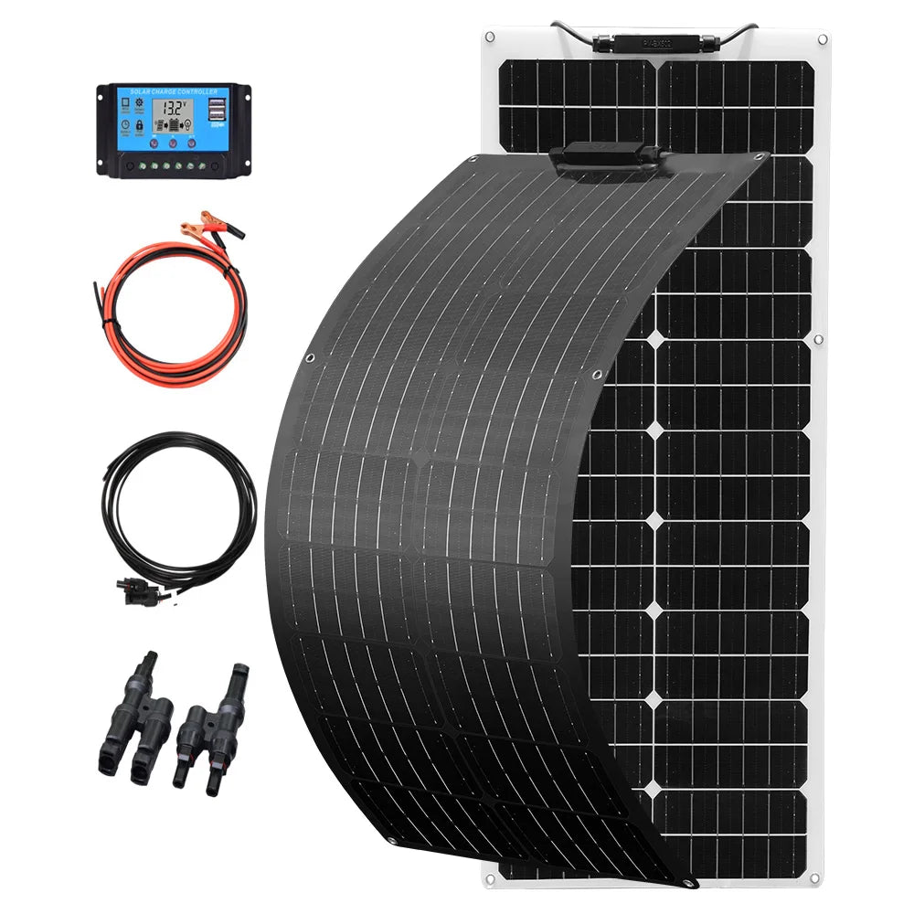 XINPUGUANG solar panel complete kit 12v /24V photovoltaic panel 50W 100W cells Solar Battery Charger Car Boat House balcony