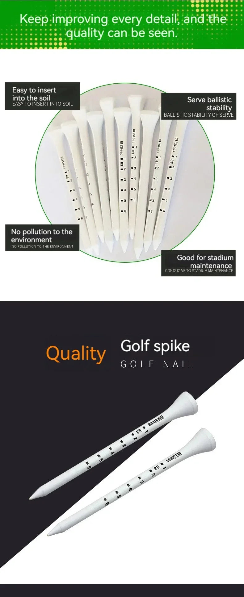 Set of 50 PGM Durable Wooden Golf Chairs - Stability &amp; Increased Accuracy