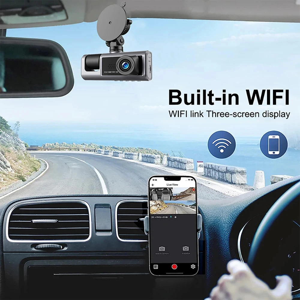 CamX3 - WIFI Car Dash Cam, 2/3 Lenses