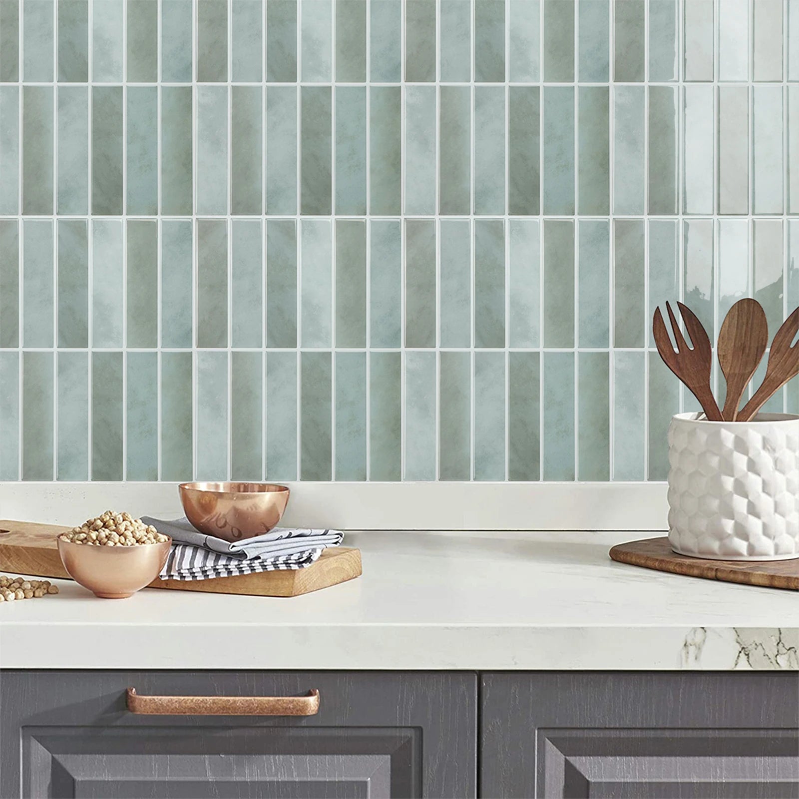 Decal Gạch Dán Tường Chống Thấm & Dầu Cho Nhà Bếp