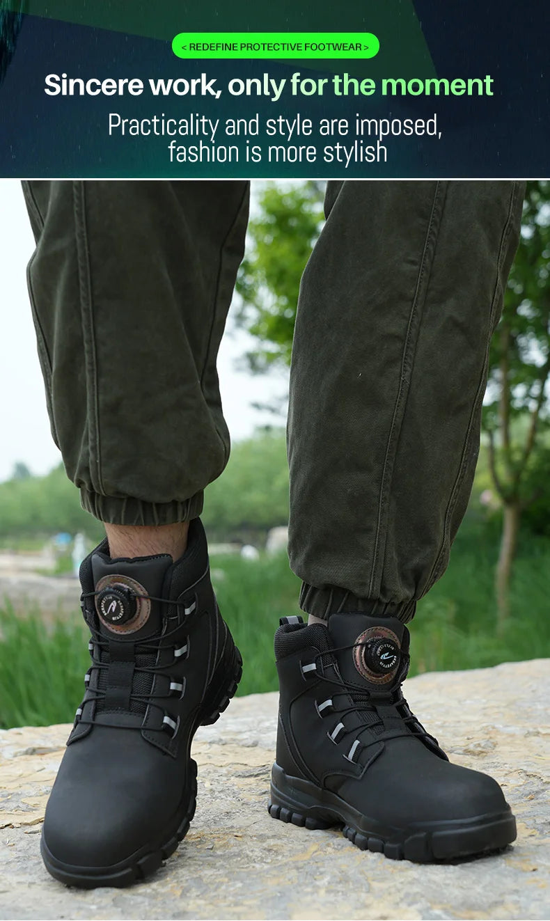 Industrial Safety Waterproof Leather Safety Shoes 2024