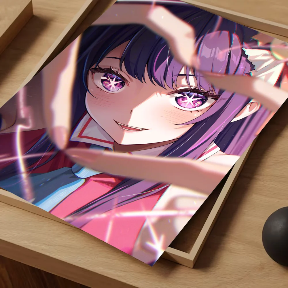 Japan Pop Anime Oshi No Ko DIY Sticky Poster Waterproof Paper Sticker Coffee House Bar Stickers Wall Painting