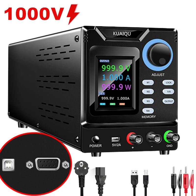RS232/USB 1000V Multi-Voltage Programming Power Supply