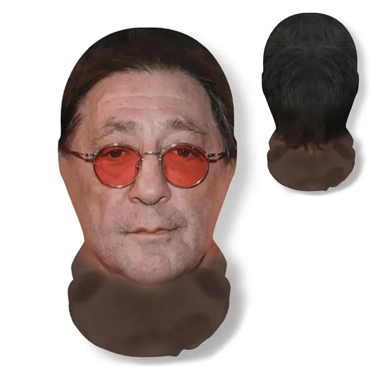 3D Printed Real Person Mask Funny 360 Degree Full Face Masks Cosplay Internet Celebrity Props Elastic Mesh Balaclava Headcovers