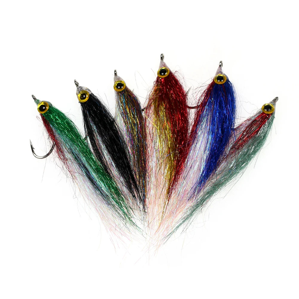 Wifreo Wounded Ice Minnow Fly Ice Dub Slowly Sinking Salmon Trout Sea Bass Pike Steelhead Redfish Fly Fishing Flies Lures 