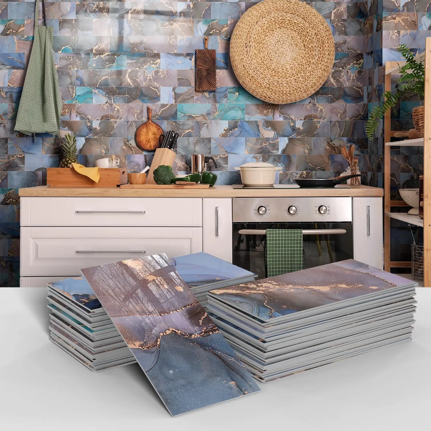 3D Waterproof Brick and Stone Decal Set - Kitchen &amp; Bathroom