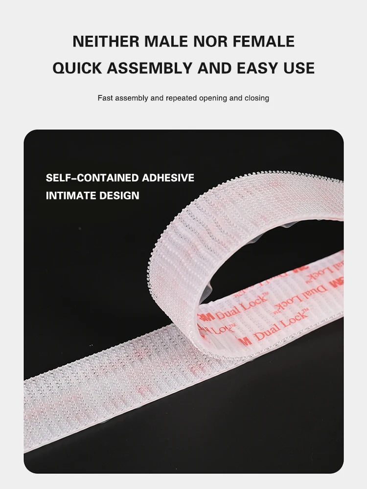 3M Dual Lock Sj3560 Clear Reclosable Fastener Adhesive Tape Type 250 Transparent Mushroom Fastener Adhesive Tape - Daisan Mart