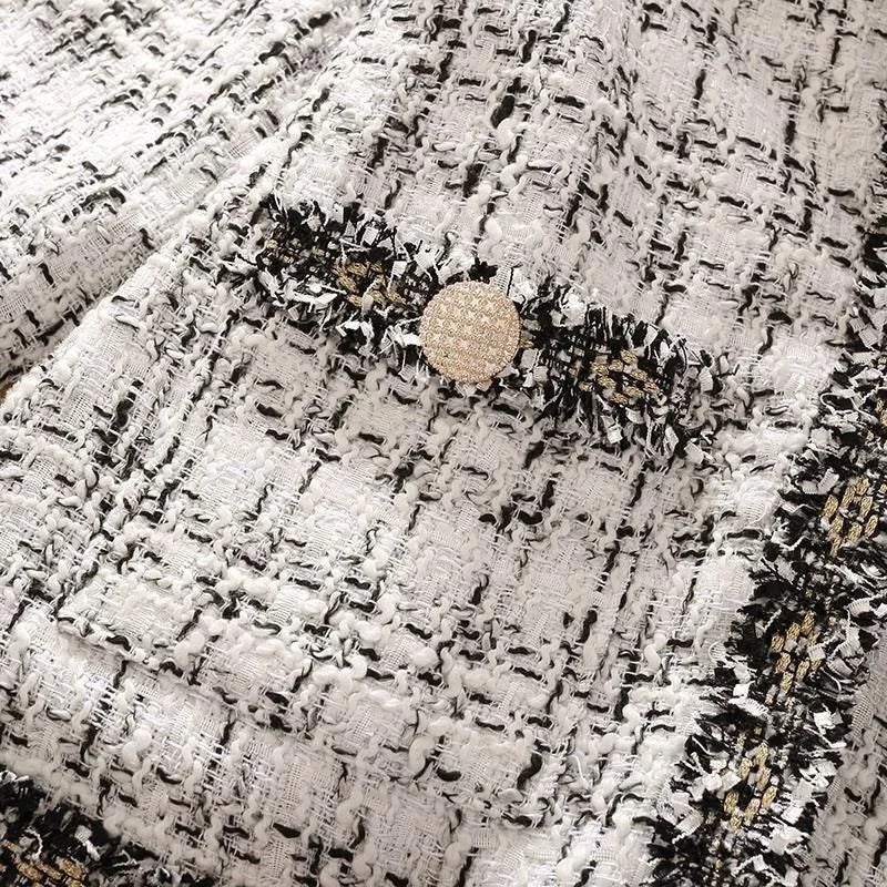 Áo Khoác Nữ Thời Trang Ngắn Tweed Thanh Lịch