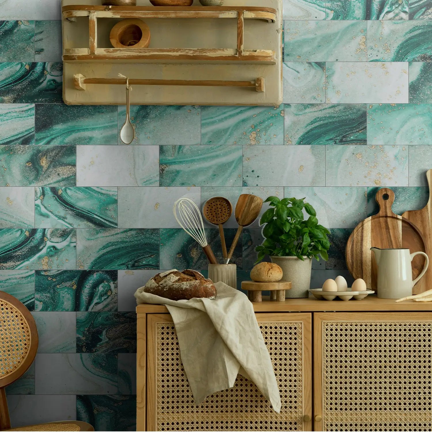 3D Waterproof Brick and Stone Decal Set - Kitchen &amp; Bathroom