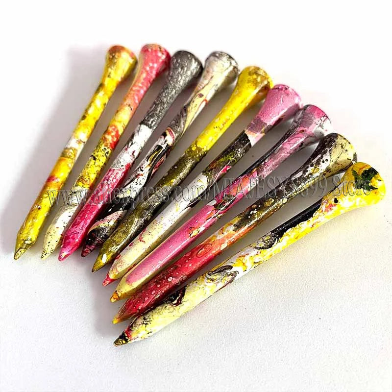 Painted Wooden Tee 70/83mm Durable and Beautiful Golf Accessories