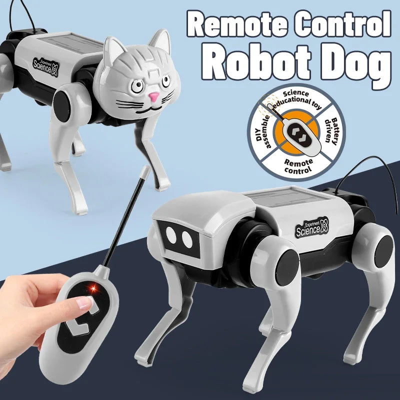 Rc Robot  Remote Control Mechanical Dog Toy Science Teaching Diy Assembling Model Electric Set Toys for Boys Kids Gift - Daisan Mart