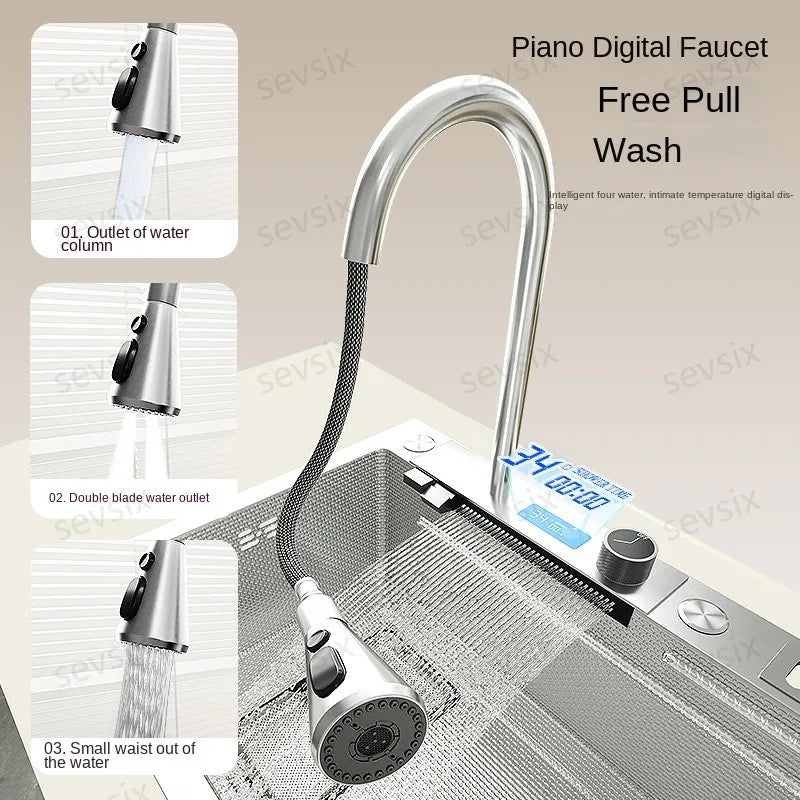 Chậu rửa bếp thông minh hiện đại chống xước bạc