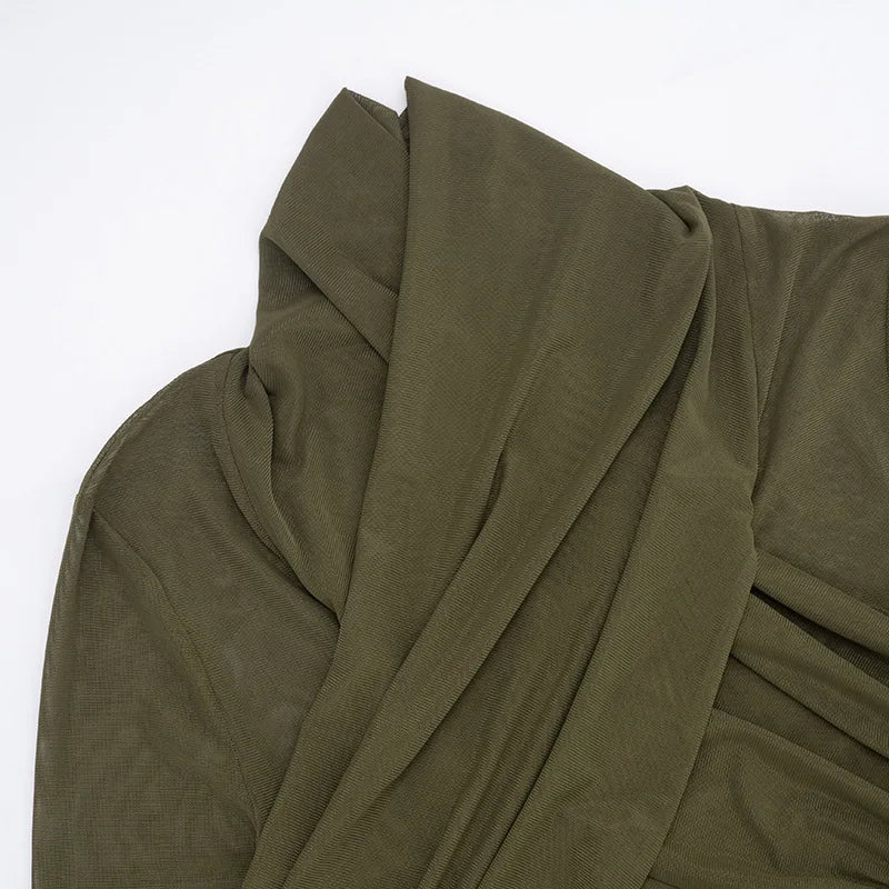 Nsauye Sexy Tights Long Sleeve High Waist Hollow Out Night Club Fashion Women Bodysuit Tops Y2K One Pieces Skinny Rompers 2025