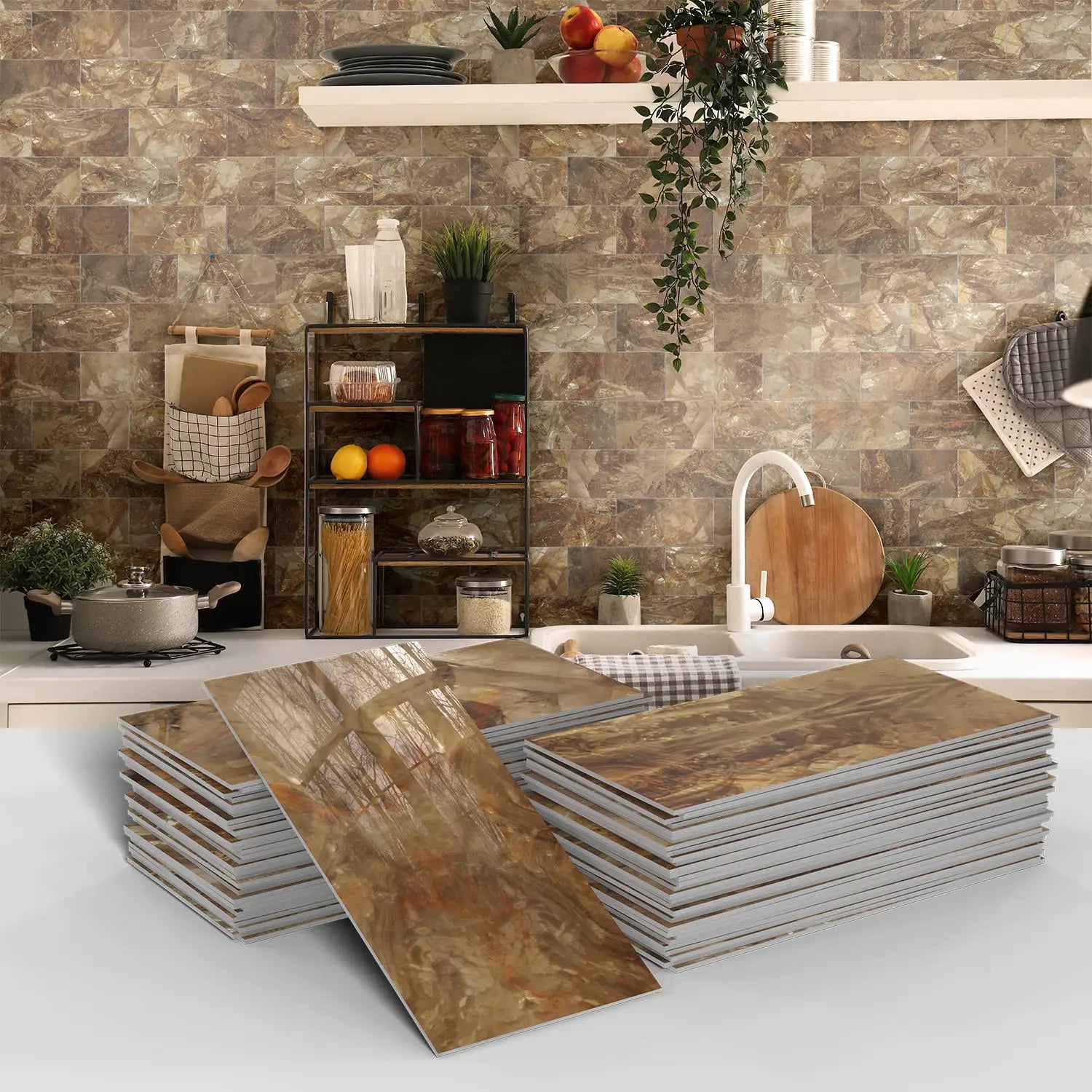 3D Waterproof Brick and Stone Decal Set - Kitchen &amp; Bathroom