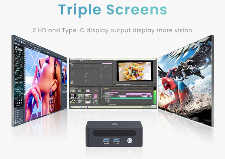 GenMachine New AMD Ryzen 7 4800U Windows 11Pro MINI PC DDR4 Channel NVMe M.2 SSD WIFI6 BT5.2 Desktop Office Computer pc gamer