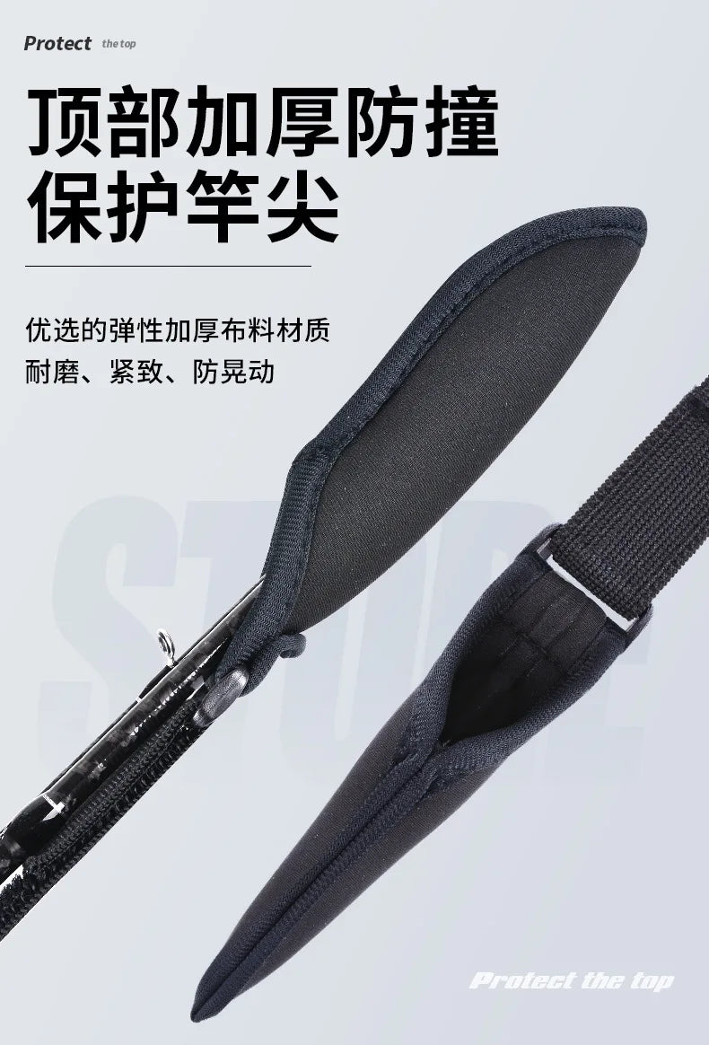 1-5PCS Cover Protector for Fishing Rod Tube Case Fishing Pole Sleeves Belt Fishing Rod Socks Srtap Rod Protector Adjustable
