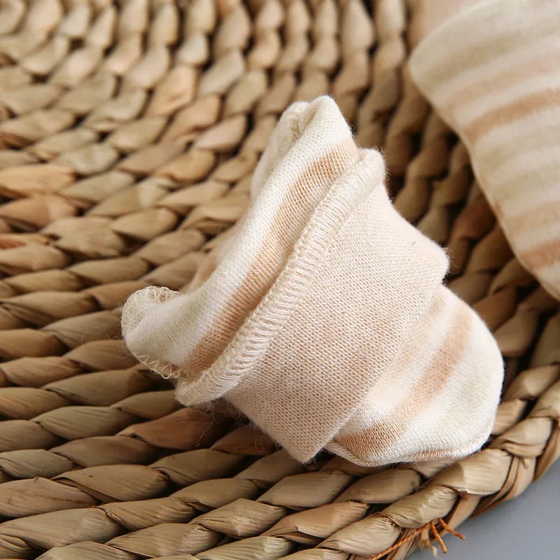 Baby Scratch Resistant Face Gloves 0-6Month Newborn Hand Protector Thin Breathable Pure Cotton Mittens Infant Protective Gloves - Daisan Mart