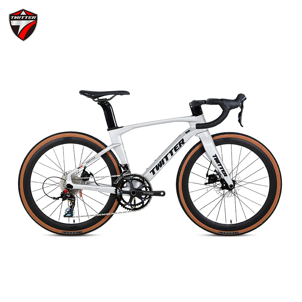 Twitter children's carbon fiber road bike 24 inch Hydraulic Disc Brake Road Racing Bicycle WheelTop GEX-12S student bicicleta