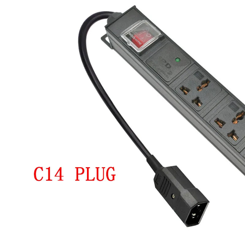 PDU Network Cabinet Rack Power Strip Distribution Outlet Units UK adaptation Universal Socket Compatible US AU Israel eu plug