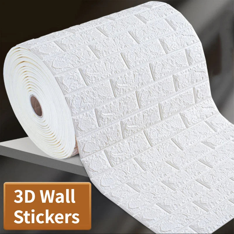 3D waterproof self-adhesive brick-like wall panels