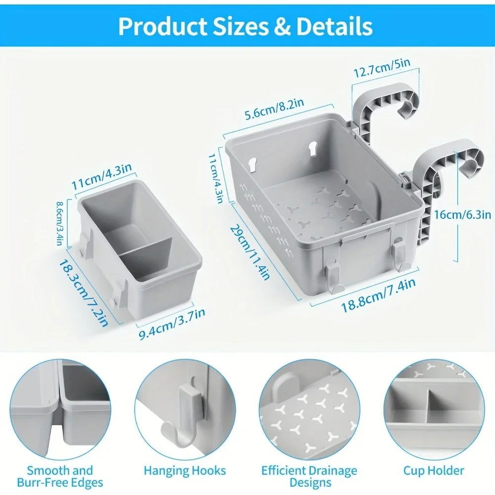 Giỏ Đựng Đồ Bên Hồ Bơi Kèm Khay Cốc Tiện Lợi