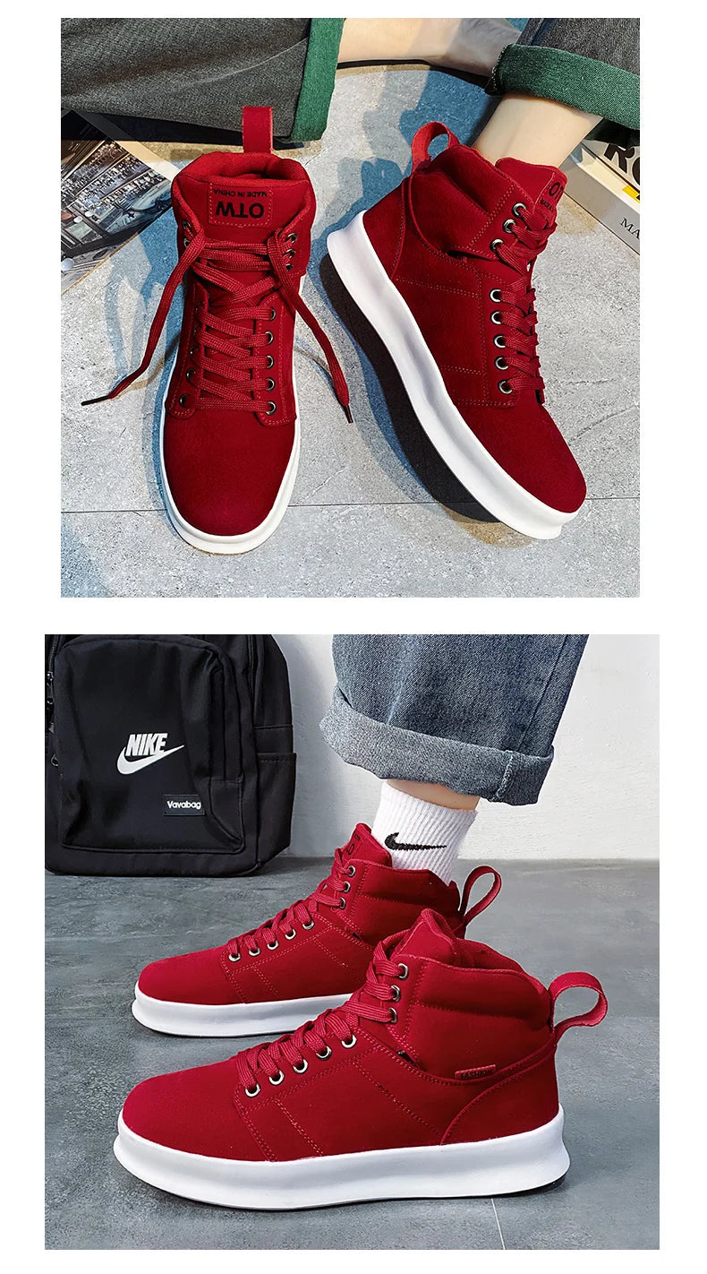 Giày Trượt Ván Đỏ Nam Suede Thời Trang Casual 50 kí tự