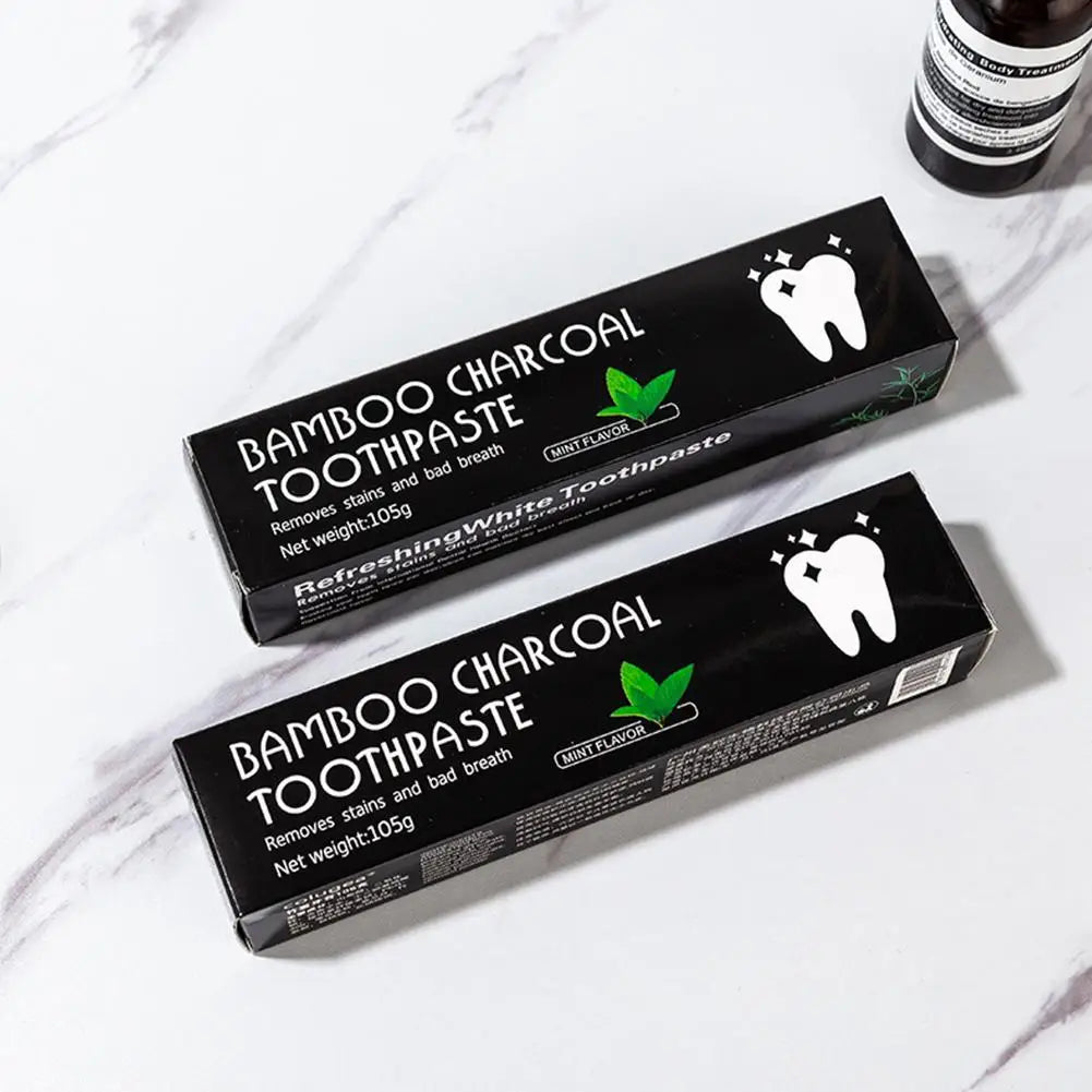 Natural Bamboo Charcoal Mint Flavor Toothpaste Deep Clean Dispel Smoke Stains Whitening The Black Toothpaste Oral Health Care - Daisan Mart