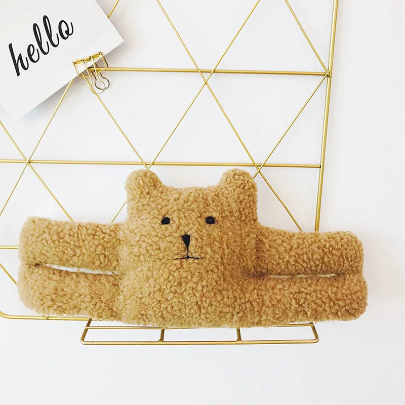 Little Bear Lamb Wool Soothing Toy Children's Anti Pinch Hand Door Stopper Baby Door Decoration Door Hanging