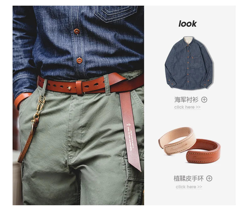 Thắt Lưng Da Bò Cao Cấp Maden Vintage Cho Nam Nữ