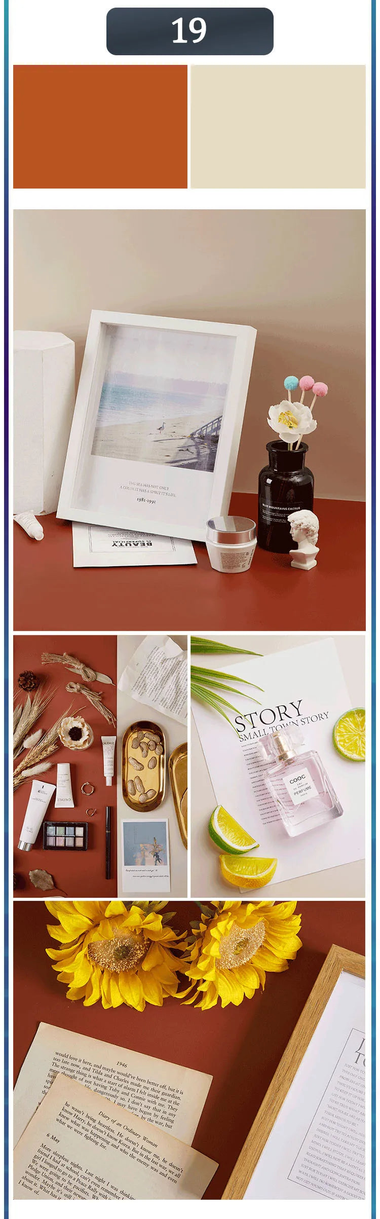 Photography Backdrops Wallpaper 57*87cm 2sides Solid Color Photo Background Props for Photo Studio Newborn Product Photographic